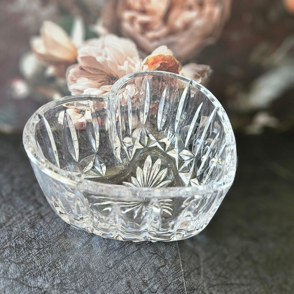 Waterford Crystal Heart Shaped Candy‎ Trinket Dish Bowl 4.5in